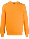 N•peal Crew Neck Cashmere Jumper In Orange