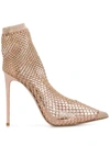 LE SILLA CRYSTAL-MESH ANKLE BOOTS