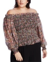 1.STATE TRENDY PLUS SIZE SMOCKED OFF-THE-SHOULDER TOP
