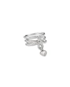 DAVID YURMAN CONTINUANCE 18K WHITE GOLD PAVE DIAMOND DROP RING,PROD232110119