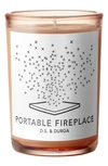D.s. & Durga Portable Fireplace Scented Candle In White
