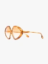 VICTORIA BECKHAM YELLOW BUTTERFLY OVERSIZED SUNGLASSES,44137VB614S15378036