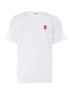 Comme Des Garçons Cdg Play Invader Heart Pixel T-shirt In Bianco