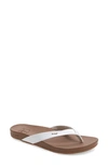 Reef Cushion Court Cloud Womens Faux Leather Slip On Flip-flops