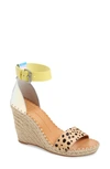 Dolce Vita Noor Espadrille Wedge Sandal In Leopard Calf Hair