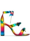 ALEXANDRE BIRMAN RAINBOW STRIPE SANDALS