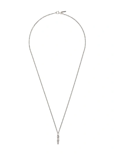 Emanuele Bicocchi Bullet Charm Necklace In Silver