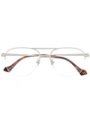 Gucci Aviator-frame Glasses In Silver