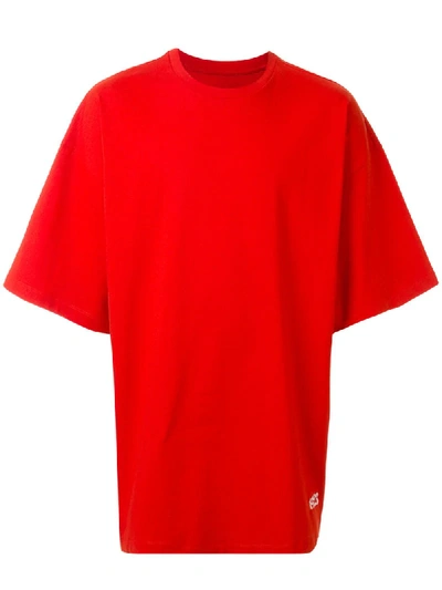 Oamc Logo-print Oversized T-shirt In Red