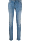 EMPORIO ARMANI HIGH RISE STRAIGHT-LEG STONEWASHED JEANS