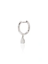 Anita Ko 18k White Gold Pear Diamond Hoop Earring In White Gold