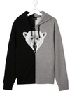 Marcelo Burlon County Of Milan Teen Polar Bear Print Hoodie In Black