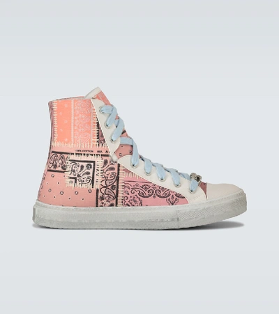 Amiri Bandana Reconstructed Sunset Trainers In Pink