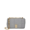 BURBERRY LOLA SMALL GREY QUILTED LEATHER SHOULDER BAG,3207162