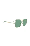 HUGO BOSS GREEN SUNGLASSES WITH PYRAMID-SHAPED HARDWARE WOMEN'S EYEWEAR SIZE ONE SIZE