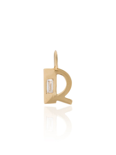Lizzie Mandler Fine Jewelry 18kt Yellow Gold R Initial Diamond Charm