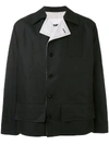 JIL SANDER CONTRASTING-LAPEL STRAIGHT-FIT JACKET