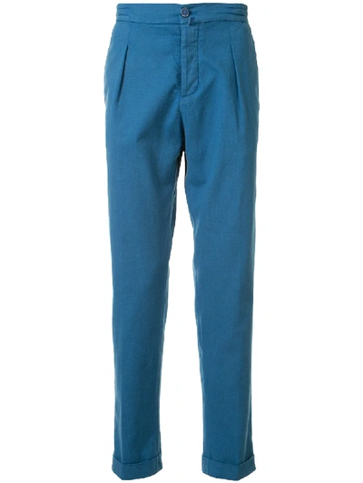 Kiton Elasticated Waist Chinos In Blue