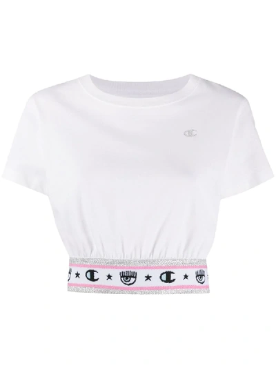 Chiara Ferragni Rick Owens X Champion T-shirt In White