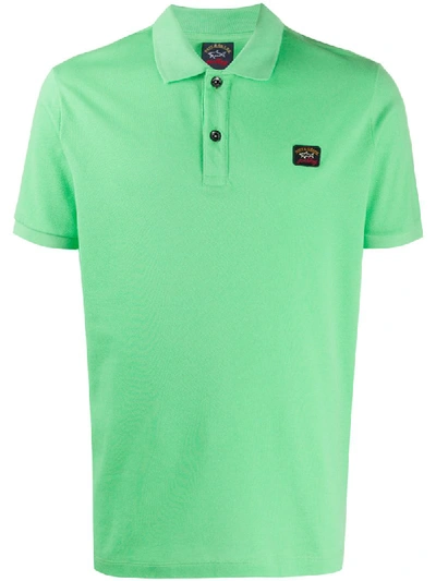 Paul & Shark Logo Polo Shirt In Green