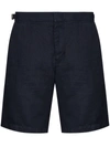 Orlebar Brown Bulldog Slim-fit Straight-leg Stretch-linen And Lyocell-blend Shorts In Blue