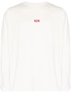 424 LOGO-EMBROIDERED LONG-SLEEVE T-SHIRT