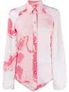 Thebe Magugu Cutout Abstract-print Shirt In Pink
