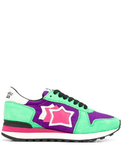 Atlantic Stars Star Patch Low Top Trainers In Purple