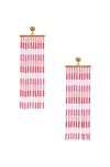 Jacquemus Rideaux Beaded-tassel Earrings In Pink