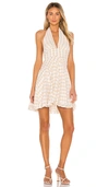 Free People Do The Twist Seersucker Halter Sundress In Tea Combo