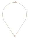 AS29 18KT ROSE GOLD ESSENTIALS LARGE CLUSTER DIAMOND ROUND NECKLACE