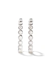 AS29 18KT WHITE GOLD ESSENTIALS SINGLE BRANCH ROUND DIAMOND HOOP EARRINGS