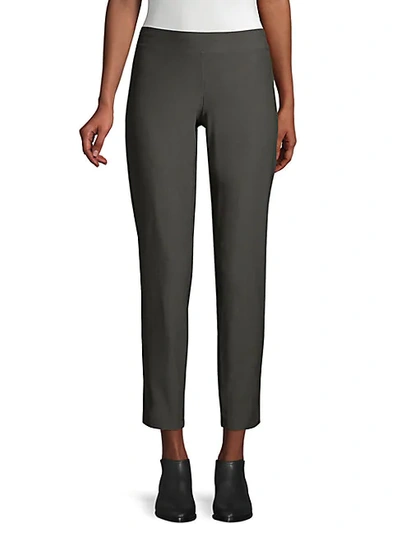 Eileen Fisher Stretch Crepe Crop Trousers In Nutmeg