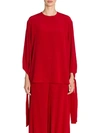 STELLA MCCARTNEY JADEN LONG BALLOON SLEEVE SILK TOP,0400011797216