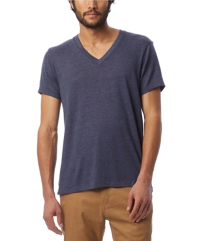 Alternative Apparel Men's Eco Jersey V-neck Shirttail T-shirt In Navy