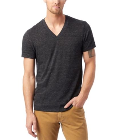 Alternative Apparel Men's Eco Jersey V-neck Shirttail T-shirt In Black