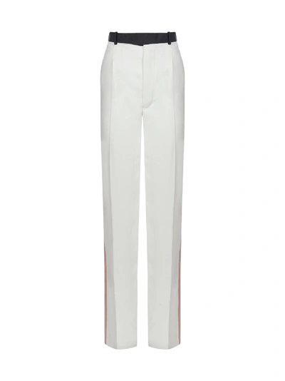 Haider Ackermann Side Stripes Viscose Trousers In Bondi White