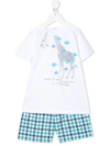 La Perla Giraffe-print Pyjama Set In White