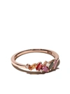 SUZANNE KALAN 18KT ROSE GOLD RAINBOW FIREWORKS SAPPHIRE AND DIAMOND RING