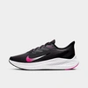 Nike Air Zoom Winflo 7 Women's Running Shoe (wide) (dark Smoke Grey) In Black