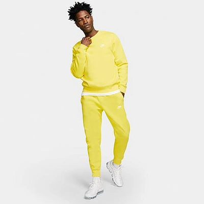Nike Sportswear Club Fleece Jogger Pants In Opti Yellow/opti Yellow/white