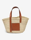 Loewe Open Raffia Basket Bag In Natural/tan