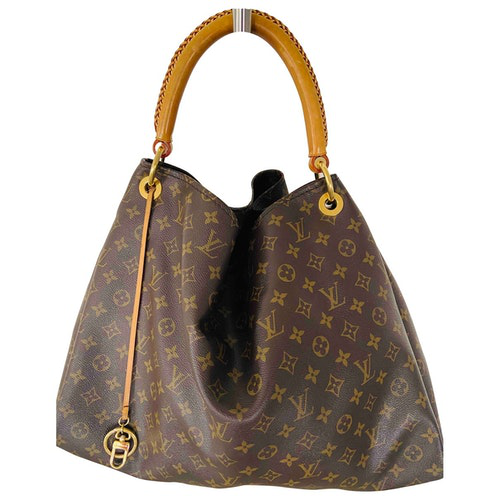 Pre-Owned Louis Vuitton Artsy Brown Cloth Handbag | ModeSens