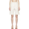 DION LEE DION LEE WHITE VENTED PLEAT SHORTS
