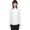 WE11 DONE WE11DONE WHITE GLOSSY CLASSIC SHIRT