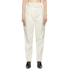 WE11 DONE WE11DONE WHITE LINEN TROUSERS