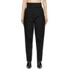 WE11 DONE BLACK LINEN TROUSERS