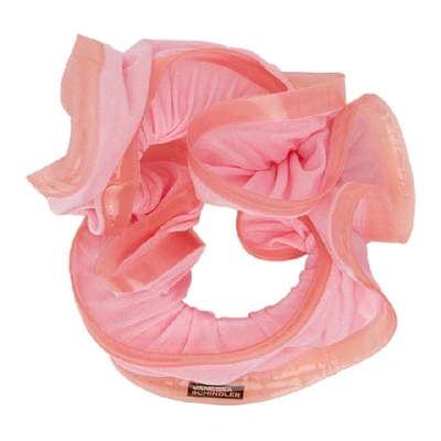 Vanessa Schindler Pink Urethane Edge Scrunchie