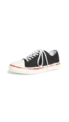 Marni Panelled Painted-logo Sneakers In Black