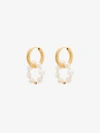 ANNI LU GOLD-PLATED RING OF PEARLS HOOP EARRINGS,201303615288804